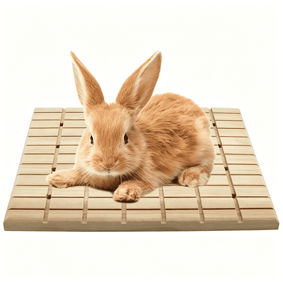 XIBUFE Rabbit Scratch Board Claws and Teeth Care Wooden Chew Toys Bunny Chinchilla Guinea Pig Rabbit Antiskid Edible Natural Wood Pad