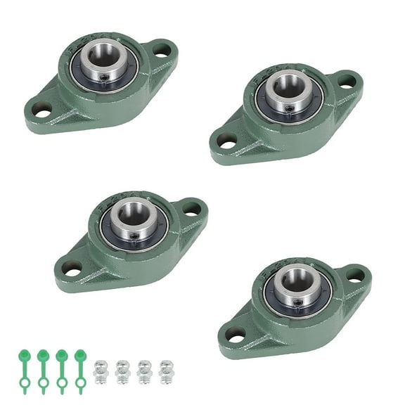 4Pcs UCFL204-12 Pillow Block Bearing 3/4 Inch Bore Pillow Block Bearings Bearing Steel 2 Bolt Pillow Block Flange Bearing Self Alignment