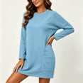 thumbnail image 6 of Long Sleeve Dress for Women Casual Sweatshirt Dress with Pockets - Loose Fit for Fall Winter, Multiple Colors, 6 of 9