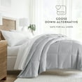 thumbnail image 4 of Noble Linens Light Gray All Season Alternative Down Solid Comforter, King/Cal King, 4 of 10