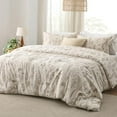 thumbnail image 2 of Full Comforter Set - Beige Bed Set, 3 Pieces Cute Floral Bedding, 1 Soft Botanical Flowers Comforter and 2 Pillow Shams, 2 of 8
