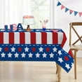 thumbnail image 5 of 4th of July God Bless America Patriotic Rectangle Tablecloth 60 x 84 Inch, American Stars Stripes Decorative Table Cloth Dining Table Cover, USA Blue Red White Dinner Party Picnic Decoration, 5 of 6