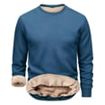 thumbnail image 4 of Chiccall Mens Fleece Sweatshirts Crewneck Long Sleeve Solid Pullover Tops Fall Winter Warm Comfy Casual Loose Fit Sweatshirts, 4 of 5