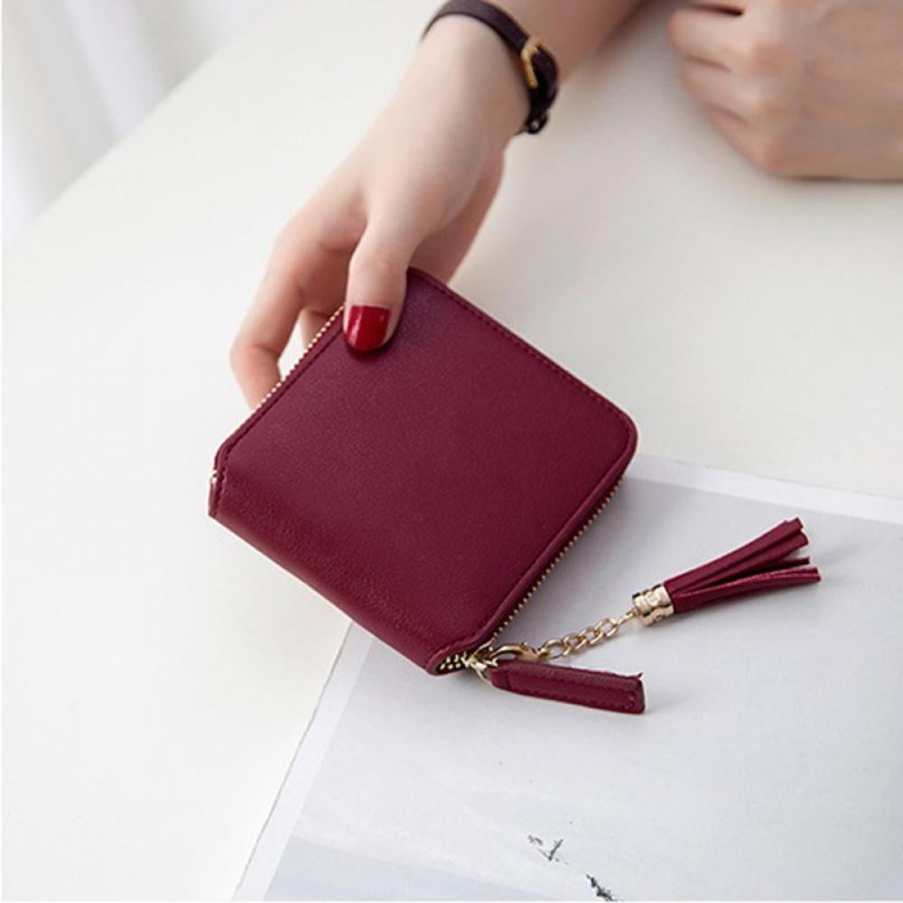 Buy Zip Leather Wallet for Women, Personalized Leather Coin Purse With  Initial, Mini Zipper Pouch Perfect as a Gift for Her. Online in India - Etsy