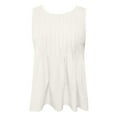thumbnail image 6 of Daznico Women's Sleeveless Ruffle Peplum Blouse - Round Neck Y2K Shirt for Summer Fashion,Size S, 6 of 6