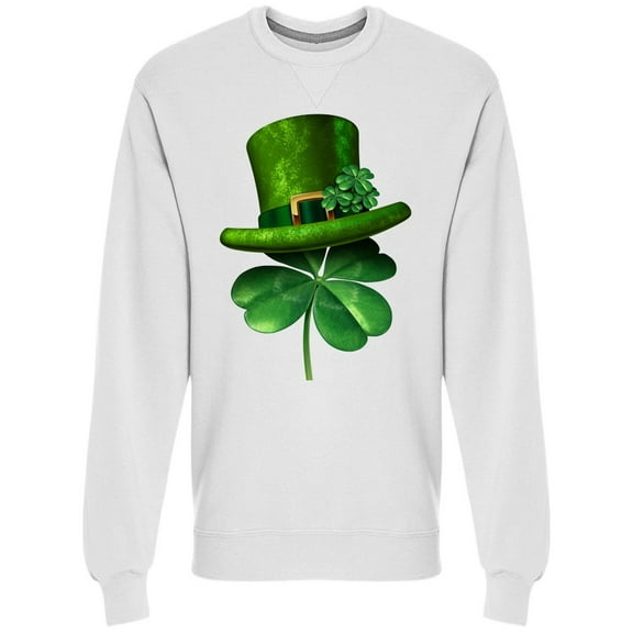 Hat & Clover Of Leprechaun S Sweatshirt Men -Image by Shutterstock, Male Small