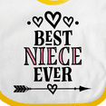 thumbnail image 4 of Inktastic Best Niece Ever from Aunt Girls Baby Bib, 4 of 4