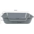 thumbnail image 5 of 2 Pack of Extra Large Cat Litter Box (ABS Material), Low Entry Senior Litter Pen for Geriatric Kitty Big Cats, Jumbo Pet Safe Litter Boxes Tray for Indoor Pets Potty (Gray, 24" L x 20" W), 5 of 8