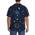 thumbnail image 7 of PAYOHTO Colorful Space Mens Hawaiian Casual Short-sleeved Shirt Tropical Summer Beach Button Down Shirts, 7 of 7