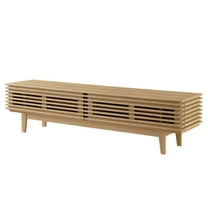 Media TV Stand Console Table, Wood, Brown Oak, Modern Contemporary Urban Design, Living Lounge Room Hotel Lobby Hospitality