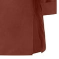 thumbnail image 5 of IROINNID Women Loose Fit V Neck Button Down Cotton Linen Blend T Shirt Casual Comfortable All Match Top Breathable Soft Everyday Wear(Brown#1,5XL), 5 of 6