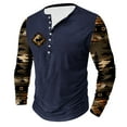 thumbnail image 2 of ZCFZJW Mens Western Henley Shirts Vintage Ethnic Style Print Raglan Long Sleeve Button up Pullover Tops Big and Tall Regular Fit Graphic T-Shirts Navy XXXXL, 2 of 5
