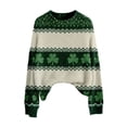 thumbnail image 4 of St Patricks Day Sweater Women Long Sleeve Crewneck Irish Oversized Pullover Plus Size Sweater, 4 of 8