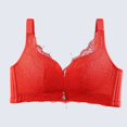 thumbnail image 1 of LOVZFMLL Bras for Women Woman's Solid Color Printing Large Size Ventilate Bra Without Steel Rim Red S, 1 of 3