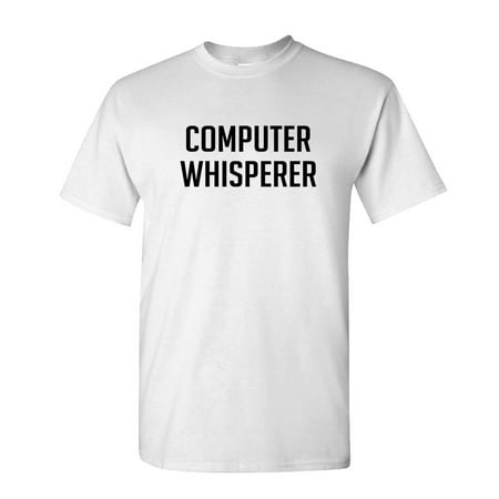 COMPUTER WHISPERER - nerd geek tech - Mens Cotton T-Shirt