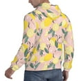 thumbnail image 3 of Hoodies for Men - Cute Lemon Green Leaves Pink Long Sleeve Comfrt Men'S Fashion Hoodies & Sweatshirts, Sweatshirts for Men Hoodies Pullover Clothing Clothes with Pouch, 3 of 7