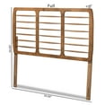 thumbnail image 5 of Baxton Studio Carolyn Mid-Century Wood Back Support Wood Headboard, Queen, Ash Walnut, 5 of 7