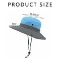 thumbnail image 2 of Sombrero de sol con cola de caballo para mujer, protección UV, malla plegable, ala ancha, sombrero de pesca para playa, senderismo, jardín, 2 of 5