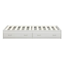 American Furniture Classics Twin Sized White Mates Bed with Two Drawers