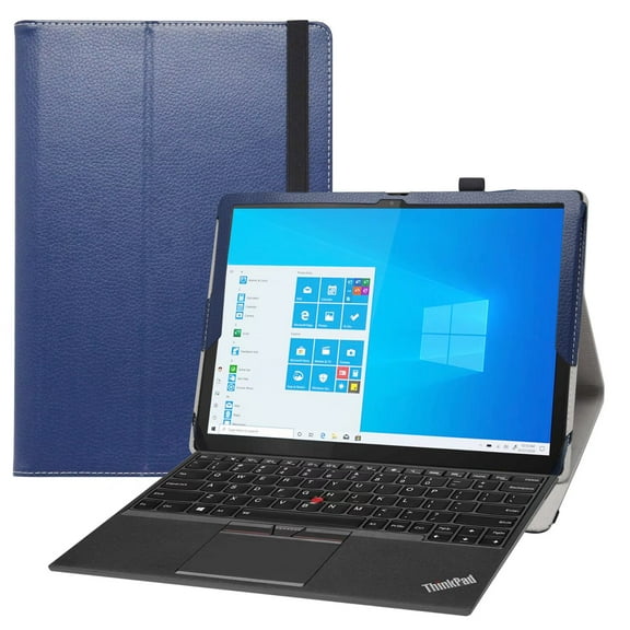 Labanema 12.3" Lenovo ThinkPad X12 Detachable Case, PU Leather Folio Stand Protective Case, Cover for 12.3" Lenovo ThinkPad X12 Detachable (Dark Blue)