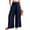 Navy, variant on Linen Pants for Women Wide Leg 2026 Spring Summer Casual High Waisted Lightweight Flowy Palazzo Pants with Pocket Black M