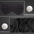 thumbnail image 3 of PiccoCasa 2 Pcs Silk Pillowcase Both Sides Silk + 2 Pcs Eye Mask for Hair and Skin with Envelope Closure Queen Black, 3 of 8