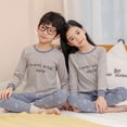 thumbnail image 2 of Pijamas para niños y niñas, camiseta cálida a rayas con pantalones, ropa de dormir para jóvenes, conjuntos de ropa de Navidad, otoño e invierno, nuevo, 2 of 4