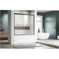 thumbnail image 2 of JERFIT 60-Inch Matte Black Sliding Tub Door, Semi-Frameless Bathtub Enclosure with Clear Tempered Glass & Stainless Steel Handles for 56-60"W x 62"H Opening, 2 of 8