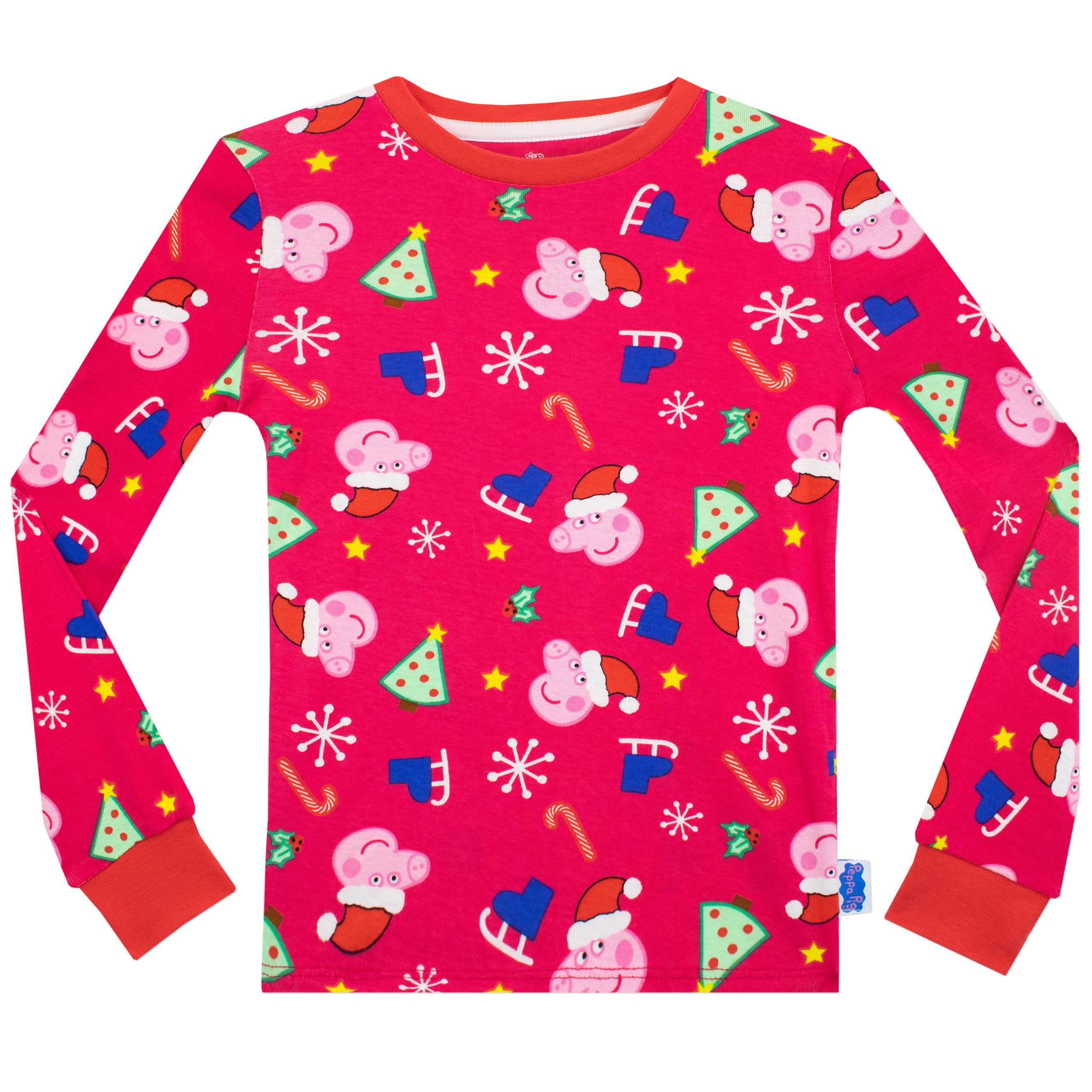 Peppa Pig Girls Christmas Pajamas Sizes 2T 8 Walmart