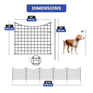 JTAOT Metal Garden Fence 30''x12ft Animal Barrier Rustproof Protection Fence