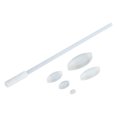 thumbnail image 1 of Unique Bargains 1 Set Magnetic Stirrer Set,5 Sizes Olive Shape and Straight Bars,White, 1 of 6