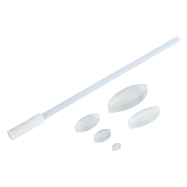 Unique Bargains 1 Set Magnetic Stirrer Set,5 Sizes Olive Shape and Straight Bars,White