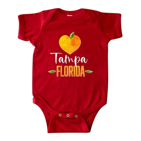 

Inktastic Tampa Florida Orange in Heart Gift Baby Boy or Baby Girl Bodysuit