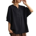 thumbnail image 1 of Hauts de Sport pour Femmes Manches Courtes T Col Hauts pour Femmes Extensible T-Shirts à Manches Longues pour Femmes T-Shirt Rayé pour Femmes Mode T-Shirt pour Femmes T-Shirts pour Femmes Coupe Ample Hauts pour Femmes Décontracté Été Raglan, 1 of 4