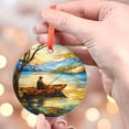thumbnail image 4 of Custom Fishing Ornament | Faux | Unique Souvenir |Fisherman Gift | Holiday Anniversary |Christmas Decor, Holiday Keepsake, Xmas Tree Hanging Decoration, Seasonal Gift Idea, Collect, 4 of 5