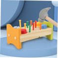 thumbnail image 4 of HINTRMENT Assorted Color Wooden Pounding Peg Workbench for Toddlers Educational Toy Safe Durable Fun 1 Set, 4 of 8