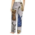 thumbnail image 2 of Bixox Women's Antique Vintage Teapot Coffee Grinder Patterned Pajama Pants Loungewear, 2 of 5