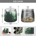 thumbnail image 2 of Yayeee Ashtray with Lid for Cigarette Smokeless Stainless Steel Home Ash Holder, Green Forest, 2 of 7