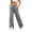 Gray, variant on Womens Casual Loose High Waist Sweatpants Elastic Waist Straight Splited Wide Leg Gym Workout Running Pants with Pockets