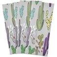 thumbnail image 2 of Coolnut Soft Absorbent Reusable Kitchen Towels, Set of 1|28x18 in, Multicoloured Cactus Dining Kitchen Living Room Tea Towels Dish Towels Decorative Towels Washcloth Gift, 2 of 7