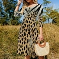 thumbnail image 4 of Wild Animal Skin Patterns Blend Womens Summer Dress Tie Back A Line Flare Dress, 4 of 9