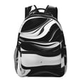 thumbnail image 1 of Balery Abstract Black White Swirls Mochila Escolar Impresa, Mochila Ligera para Viajes Casual, Mochila Duradera y Cómoda Multifuncional, Mochila para Laptop-One Size, 1 of 5
