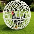 thumbnail image 2 of Ball-Shaped Chicken Cage 2025 New Model, Portable Plastic Mesh Chicken Coop for Outdoor Use, Detachable Rabbit Hutch for Rabbits Pigeons Ducks Chicks, Rolling Design for Farm Backyard and Courtyard, 2 of 8