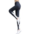 thumbnail image 3 of girls or junior women's mesh net panel insert compression tights active stretch fitness yoga pants running and jogging leggings (charcoal, medium), 3 of 5