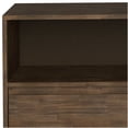 thumbnail image 2 of Rustic Natural Aged Brown Low Bookcase, Dark Brown Solid Wood Storage Cabinet with Drawers, 2 of 10