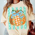 thumbnail image 5 of Coquette Pumpkin Bow Fall T-Shirt, Cute Pumpkin Graphic Tee, Comfort Colors Autumn Shirt, Retro Thanksgiving Halloween Apparel Gift for Her - Ivory, S, 5 of 5