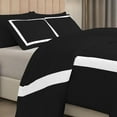 thumbnail image 5 of DNG Creations 1 Piece Full Black And White Border Line Pattern Duvet Cover - 100% Egyptian Cotton, 800 Thread Count ( Oversized Queen ), 5 of 5