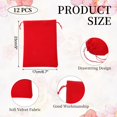 thumbnail image 2 of Uxcell 12 Pcs Bolsa de Terciopelo con Cierre de Cordón, 6.7 x 9 Pulgadas Bolsas de Terciopelo para Joyas, Regalos para Fiestas de Boda, Empaquetado y Almacenamiento de Joyas, Rojo, 2 of 7