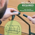thumbnail image 5 of Garden Elements Indoor/Outdoor Metal Frame, Plastic Covered Cloche Angled Tunnel Greenhouse with Mesh Vents, White, Mini, 47”, 5 of 6