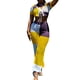 thumbnail image 2 of VISgogo, camisetas y pantalones de manga corta tejidos para mujer, ropa de verano con vendaje frontal en la cintura elástica a juego de colores VISgogo moda, 2 of 5